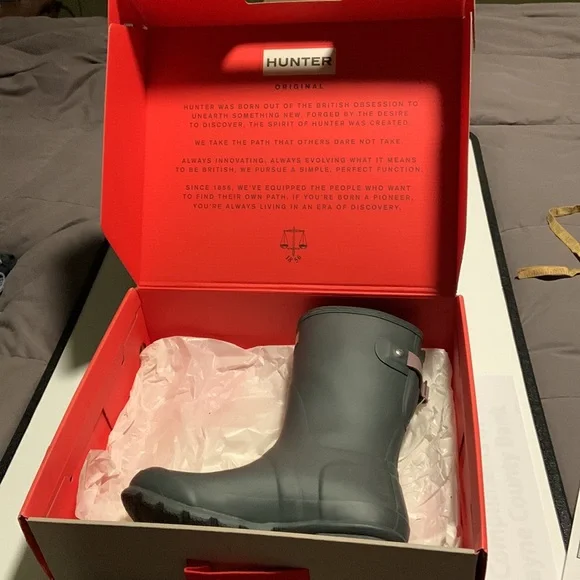 Hunter Women’s original back adj short boots Size 7 color Firth/Atlantis - Picture 2 of 15